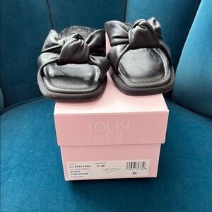 Louise et Cie Black Leather Sandals